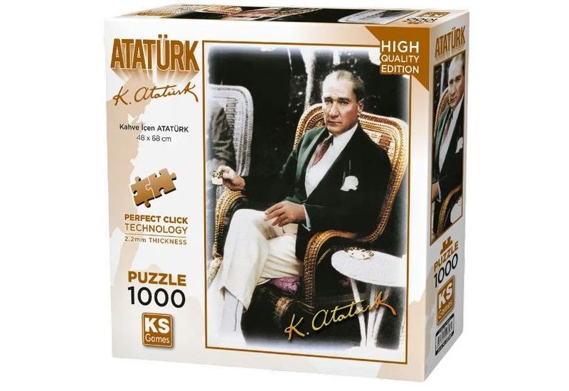 Ataturk Drinking Coffee